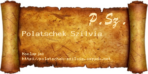 Polatschek Szilvia névjegykártya