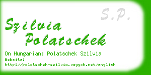 szilvia polatschek business card